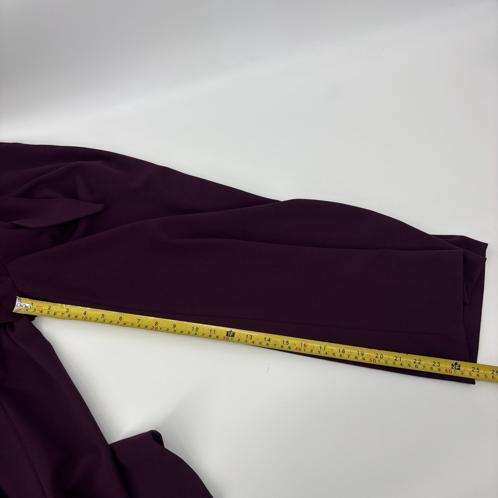 Calvin Klein Womens Sleeveless Cropped Wide Leg Jumpsuit Maroon Womens Size 4 - Picture 7 of 10